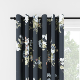 Laura Ashley Rosemore Midnight Eyelet Curtain Eyelet Curtain - thumbnail 2