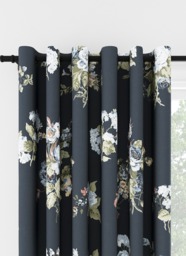 Laura Ashley Rosemore Midnight Eyelet Curtain Eyelet Curtain - thumbnail 1