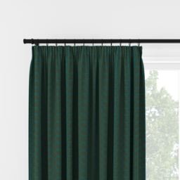 Orla Kiely Linear Stem Evergreen Pencil Pleat Curtain Pencil Pleat Curtain - thumbnail 2