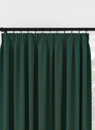 Orla Kiely Linear Stem Evergreen Pencil Pleat Curtain Pencil Pleat Curtain - thumbnail 1
