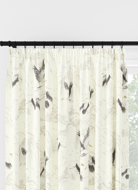 Laura Ashley Animalia Silver Pencil Pleat Curtain Pencil Pleat Curtain - image 1