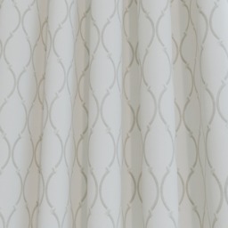 Oyster White Lattice Embroidered Curtain - thumbnail 2