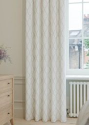 Oyster White Lattice Embroidered Curtain