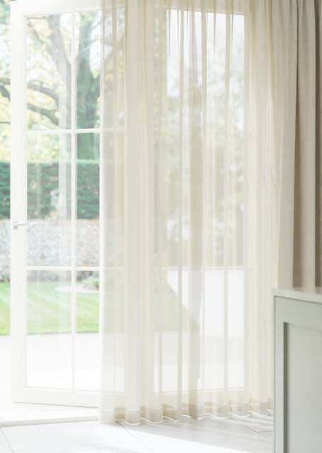 Warm Mink Relaxed Weave Sheer Curtain - image 1