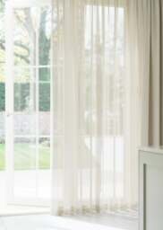 Warm Mink Relaxed Weave Sheer Curtain