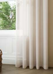 Natural Oat Soft Stripe Sheer Voile Curtain