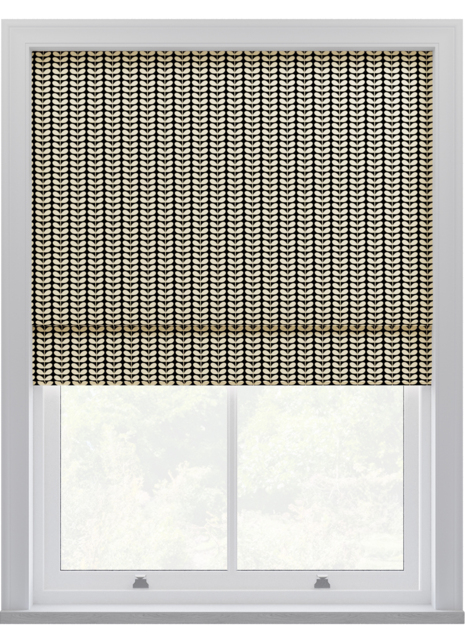 Orla Kiely Tiny Stem Black Roman Blinds Roman Blind - image 1