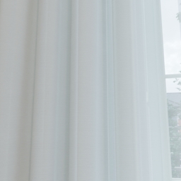 Almond Cream Soft Stripe Sheer Voile Curtain - thumbnail 2