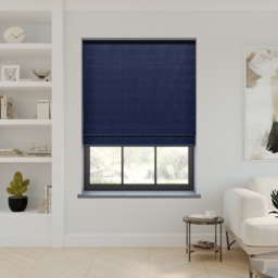 Koi Faux Silk Blue Roman Blind - thumbnail 2