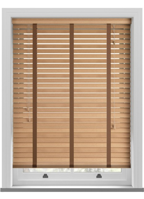 Amazon Taped Tuscan Oak Wooden Blind - image 1