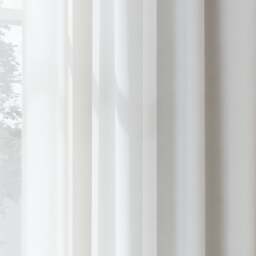 Ice White Soft Stripe Sheer Voile Curtain - thumbnail 2