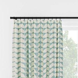 Orla Kiely Solid Stem Duckegg Pencil Pleat Curtain Pencil Pleat Curtain - thumbnail 2