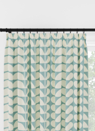 Orla Kiely Solid Stem Duckegg Pencil Pleat Curtain Pencil Pleat Curtain - thumbnail 1