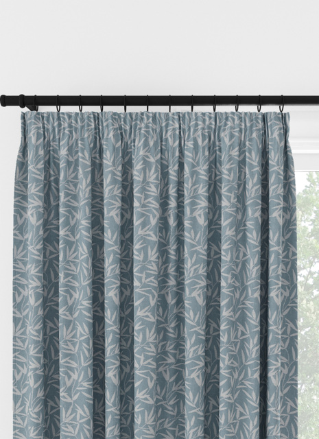 Laura Ashley Willow Leaf Chenille Pale Seaspray Pencil Pleat Curtain Pencil Pleat Curtain - image 1