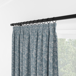 Laura Ashley Willow Leaf Chenille Pale Seaspray Pencil Pleat Curtain Pencil Pleat Curtain - thumbnail 2