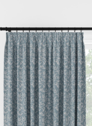Laura Ashley Willow Leaf Chenille Pale Seaspray Pencil Pleat Curtain Pencil Pleat Curtain - thumbnail 1