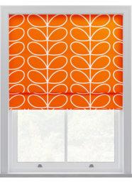 Orla Kiely Jumbo Linear Stem Persimmon Roman Blinds Roman Blind