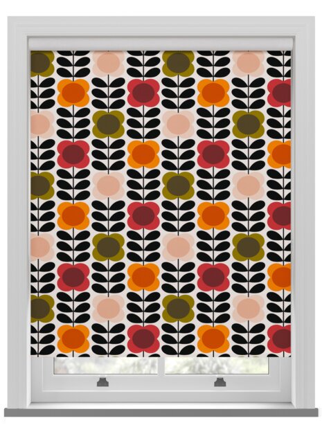 Orla Kiely Spot Flower Stem Tomato & Pink Roller Blind Roller Blind - image 1