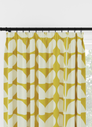Orla Kiely Jumbo Solid Stem Yellow Pencil Pleat Curtain Pencil Pleat Curtain - thumbnail 1