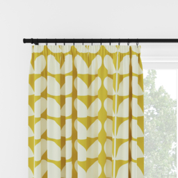 Orla Kiely Jumbo Solid Stem Yellow Pencil Pleat Curtain Pencil Pleat Curtain - thumbnail 2
