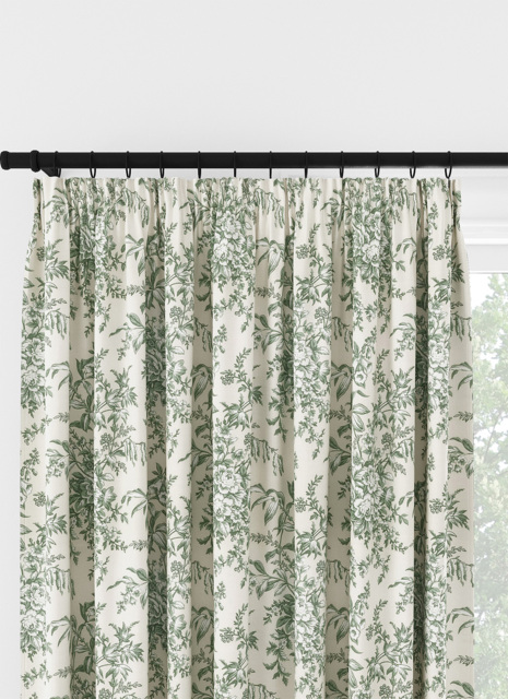 Laura Ashley Picardie Sage Pencil Pleat Curtain Pencil Pleat Curtain - image 1