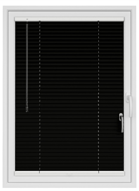 Jet Black Gloss Stick Fit Venetian Blind - image 1