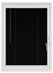 Jet Black Gloss Stick Fit Venetian Blind