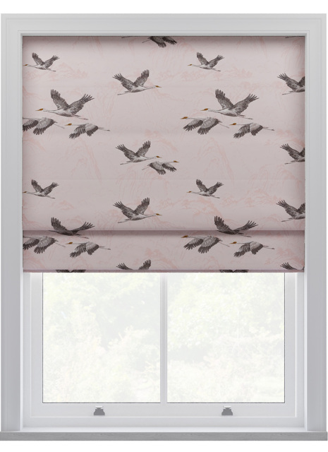 Laura Ashley Animalia Embroidered Blush Roman Blind Roman Blind - image 1