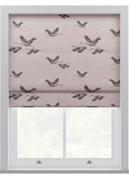 Laura Ashley Animalia Embroidered Blush Roman Blind Roman Blind