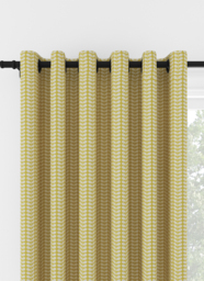 Orla Kiely Tiny Stem Yellow Eyelet Curtain Eyelet Curtain