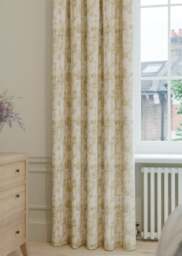 Antique Gold Distressed Jacquard Curtain
