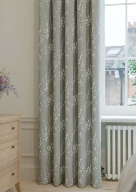 Laura Ashley Pussy Willow Steel Curtain - image 1