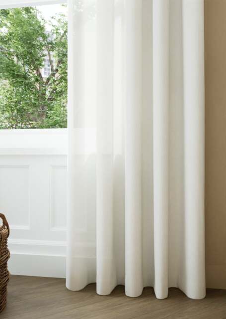 Ivory Relaxed Weave Sheer Curtain - image 1