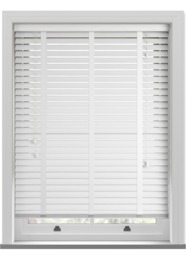 Premier Taped Grained Bright White Wooden Blind