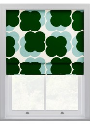 Orla Kiely Shadow Flower Jade & Duckegg Roman Blinds Roman Blind