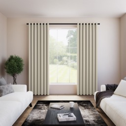 Koi Faux Silk Cream Eyelet Curtain - thumbnail 2