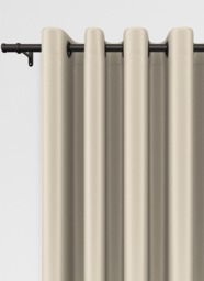 Koi Faux Silk Cream Eyelet Curtain - thumbnail 1
