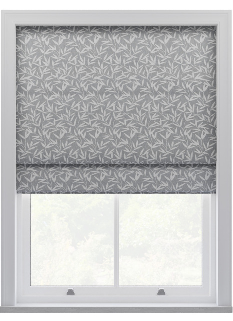 Laura Ashley Willow Leaf Chenille Steel Roman Blind Roman Blind - image 1