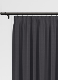 Saffron Charcoal Pencil Pleat Curtain