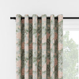 Laura Ashley Tapestry Floral Chenille Blush Eyelet Curtain Eyelet Curtain - thumbnail 2