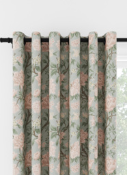 Laura Ashley Tapestry Floral Chenille Blush Eyelet Curtain Eyelet Curtain - thumbnail 1