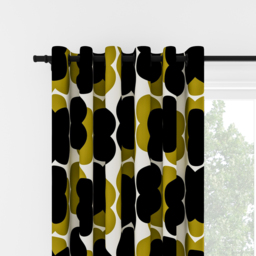 Orla Kiely Shadow Flower Seagrass & Navy Eyelet Curtain Eyelet Curtain - thumbnail 2