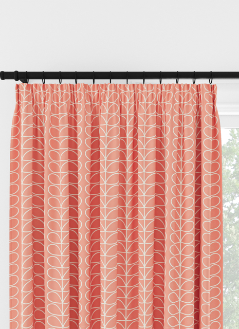 Orla Kiely Linear Stem Bubblegum Pencil Pleat Curtain Pencil Pleat Curtain - image 1