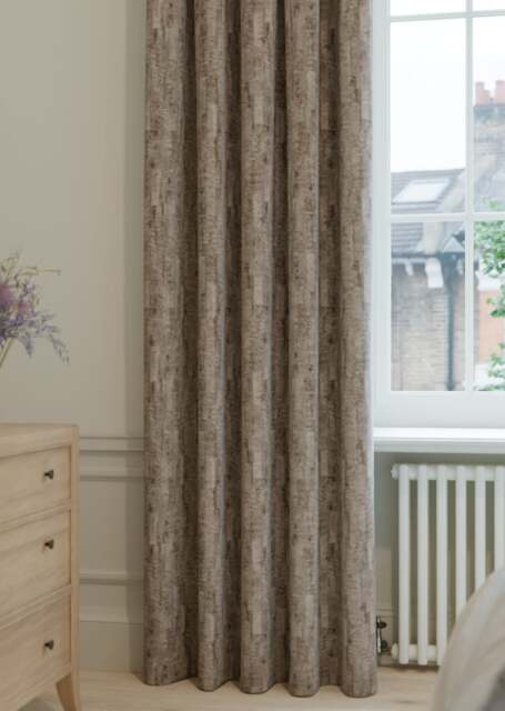 Espresso Taupe Abstract Weave Curtain - image 1