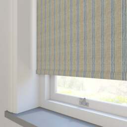 Emily Bond George Stripe Indigo Roller Blind Roller Blind - thumbnail 2