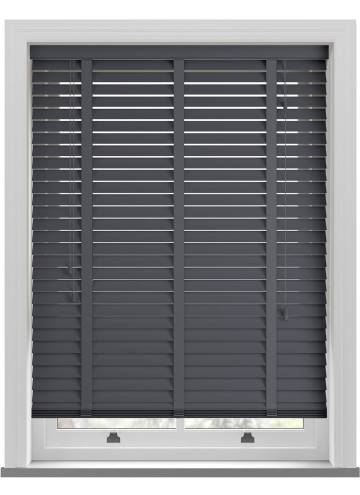 Zambezi Taped Anthracite Grey Wooden Blind - image 1