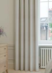 Silver Stitch Stripe Embroidered Curtain