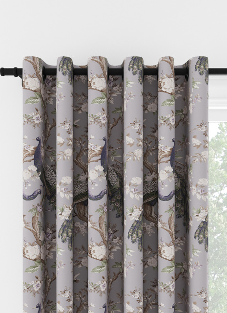 Laura Ashley Belvedere Velvet Pale Iris Eyelet Curtain Eyelet Curtain - image 1