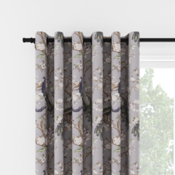 Laura Ashley Belvedere Velvet Pale Iris Eyelet Curtain Eyelet Curtain - thumbnail 2
