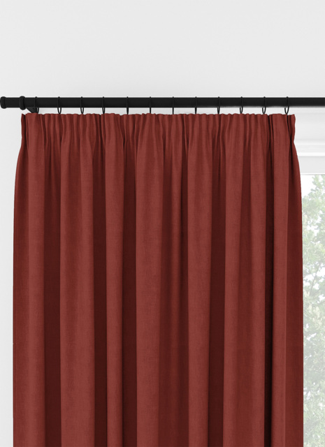 Laura Ashley Swanson Crimson Pencil Pleat Curtain Pencil Pleat Curtain - image 1